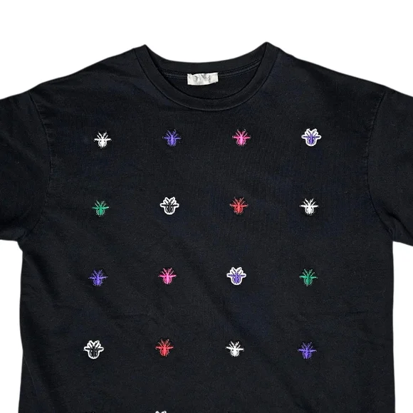 Dior | Embroidered Bee Tee | Multicolor | Sprawling Logo | Hedi Slimane | Mens - Picture 4 of 15